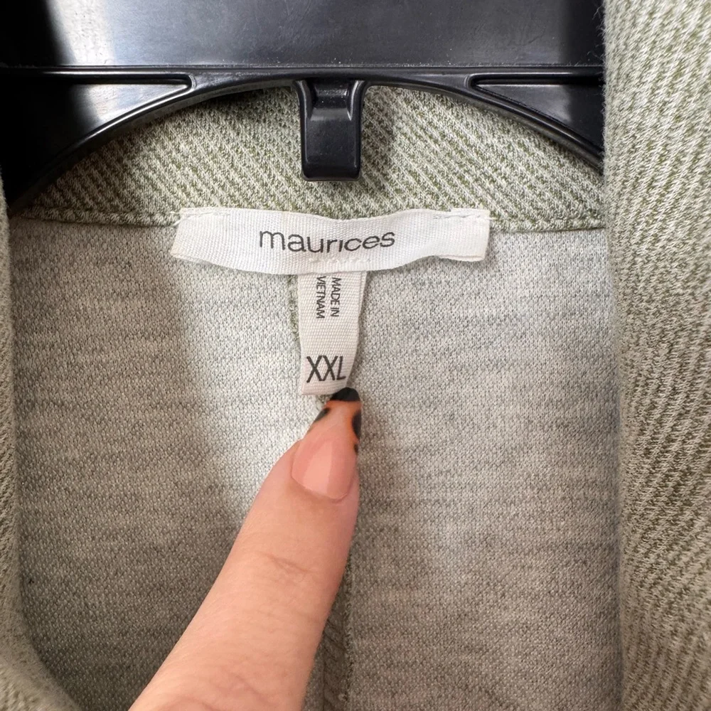 Maurices Light Gray Open Front Cardigan/Jacket